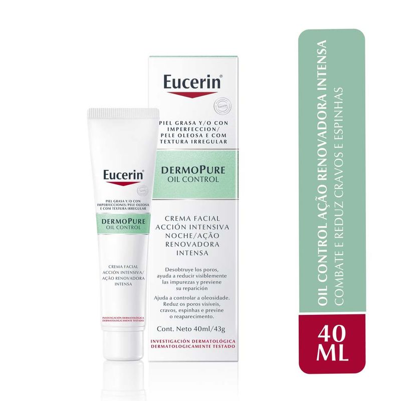 Creme Facial Antiacne Eucerin – DermoPure Oil Control Ação Renovadora 40ml